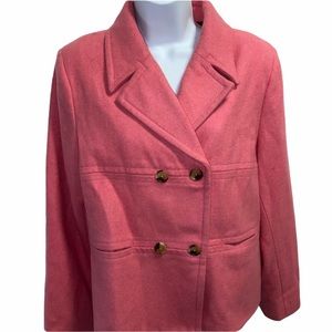 Isaac Mizrahi Wool Blend Double Breasted Coat